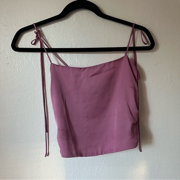 Urban Outfitters Pink Satin Crop Top - Picture 3 of 7